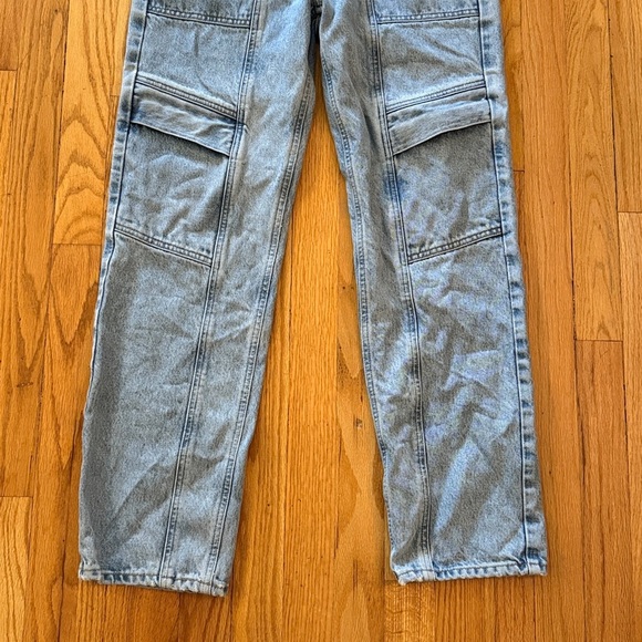 Agolde sz 26 Cooper Cargo Denim Jeans in Light Blue wash great condition - Picture 4 of 14